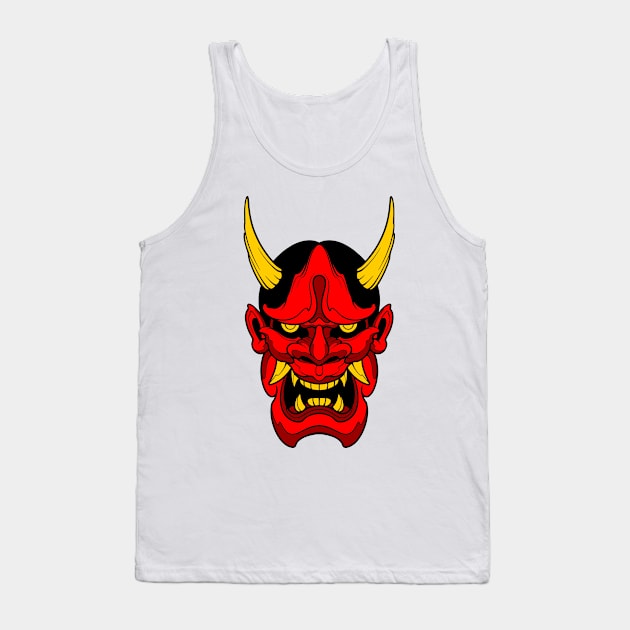 demon mask illustration Tank Top by TOSSS LAB ILLUSTRATION